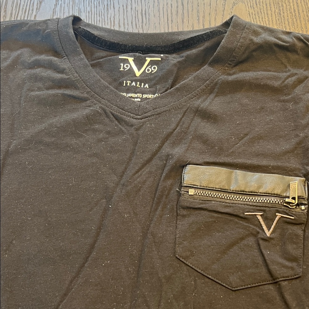 V1969 Italia Men's Black Long Sleeve Tee